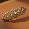 Art Deco 1920's Diamond 14k White Gold Filigree Brooch