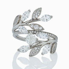  Tiffany Victoria Vine Bypass Floral Platinum Ring