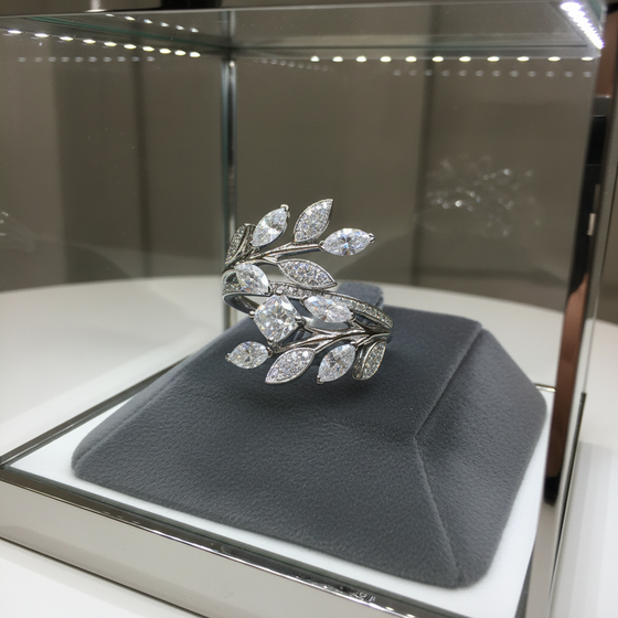 Tiffany Victoria Vine Bypass Floral Platinum Ring