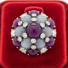 Oscar Heyman Star Ruby and Star Sapphire Platinum Ring