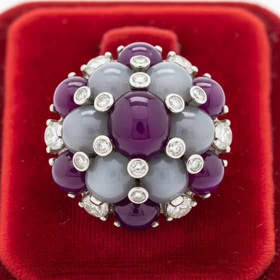 Oscar Heyman Star Ruby and Star Sapphire Platinum Ring