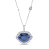 Estate Madagascar 5.49ct Sapphire and Diamond Necklace (GIA Report)