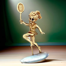  Estate Designer William Ruser "The 1960's Palm Royale" Tennis Biwa Pearl Pendant/Brooch 14729