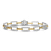 Custom Made 1.95cttw Diamond 14K White and Yellow Gold Bracelet