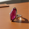 Estate Bold Custom 15.38 ct Pink Tourmaline and Diamond Platinum Ring 15262