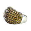 Natural Fancy Yellow Diamond and 18K White Gold Ring