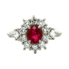 Estate Ruby Oval 1.06ct Diamond 0.89cttw Platinum Ring 15268