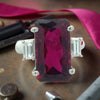 Estate 8.88 ct Tourmaline & Diamond Platinum Ring 15762