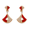"BVLGARI Diva Dream" Diamond Coral 18K Rose Gold Necklace, Bracelet, Earring Suite