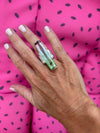 Designer 43.10ct Watermelon Tourmaline, Diamond Platinum Ring
