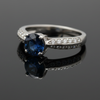 Designer Verragio 1.10 ct Sapphire Diamond Platinum Ring 14765
