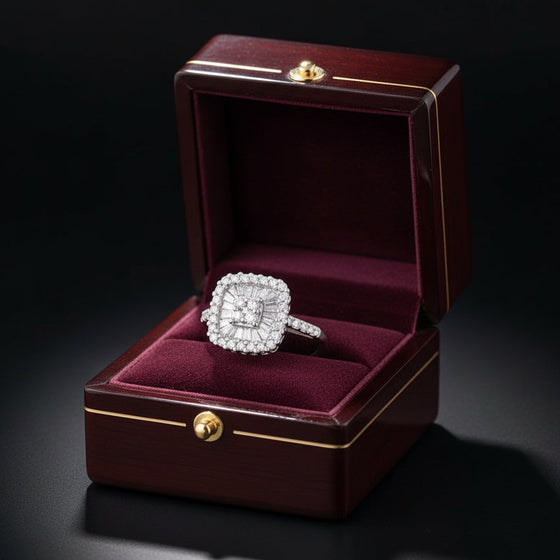 Diamond 14K White Gold Cluster Ring