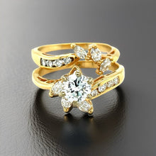  Estate Bridal Set .57ct RBC Center Diamond 13886