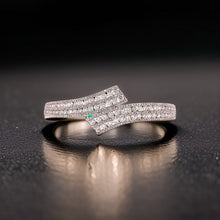  Diamond and 14K White Gold Bypass Bangle