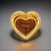 Tiffany & Co Paloma Picasso Citrine, Diamond and 18K Yellow Gold Heart Brooch