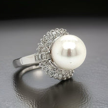  Estate Designer A & Z Pearl Co. 13.50mm Pearl 1.52 cttw Diamond Ring 13880