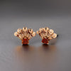Retro 4.20 ctw. Citrine Fan Earrings