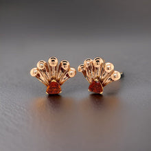  Retro 4.20 ctw. Citrine Fan Earrings