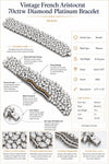 Vintage French Aristocrat 70cttw Diamond Platinum Bracelet