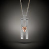 Effy 14K White/Rose Gold Panther Necklace