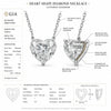 3.01ct Diamond Heart Shape Necklace 14K White Gold