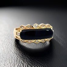  Estate Onyx and Diamond Ring 13153