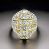 Bold Diamond and 18K Yellow Gold Ring