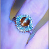 Cat's Eye Chrysoberyl & Diamond Platinum Ring