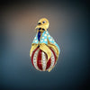 Designer Walrus Diamond Enamel Pendant/ Brooch