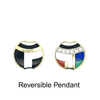 Designer Asch Grossbardt Diamond, Lapis, Malachite, Onyx, Coral  14K Yellow/White Gold Pendant