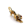 Estate Italian Designer Frederique Constant Modele Diamond Emerald Red & Black Enamel Panther Brooch 15559