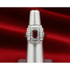 Estate Fine .69 ct Ruby & 1.08 cttw Diamond Platinum Ring 15765