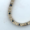 Diamond and Sapphire 18K Yellow Gold Neklace