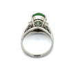 Fine Jade and Diamond Platinum Ring