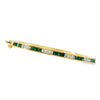 Emerald and Diamond Classic 14Kt Yellow Gold Bangle