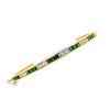 Emerald and Diamond Classic 14Kt Yellow Gold Bangle