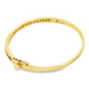 Emerald and Diamond Classic 14Kt Yellow Gold Bangle
