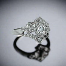 Art Deco 1920's Diamond Platinum Ring