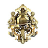 Austrian 1820 Georgian Blue Enamel and Rose Cut Diamond 18kt Yellow Gold Pendant/Brooch