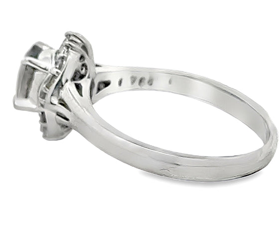 Natural Color Change Alexandrite and Diamond Platinum Ring