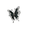 Color Change Alexandrite and Diamond 18K White Gold Butterfly Pendant/Brooch