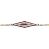 Art Deco Diamond and Ruby Platinum and 18K Yellow Gold Bracelet