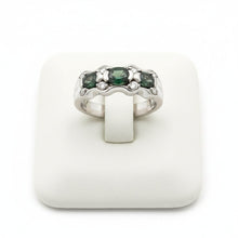  Color Change Alexandrite and Diamond Platinum Ring