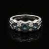 Color Change Alexandrite and Diamond Platinum Ring