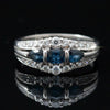 Color Change Natural Alexandrite and Diamond Platinum Ring
