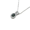 Natural Color Change Alexandrite (Brazil) and Diamond Platinum/18K White Gold Necklace (GIA)