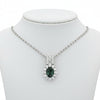 Natural Color Change Alexandrite (Brazil) and Diamond Platinum/18K White Gold Necklace (GIA)