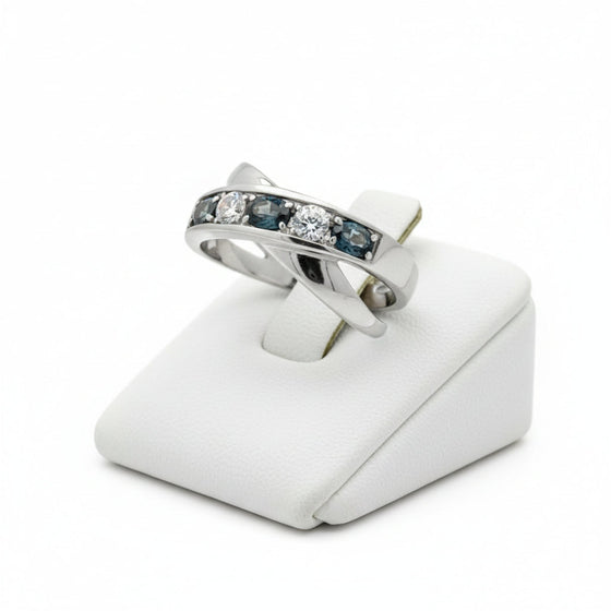 Color Change Natural Alexandrite and Diamond Platinum Ring