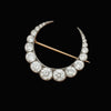 Victorian Crescent Moon 6.00 cttw Diamond Platinum/18K Yellow Gold Brooch