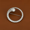 Art Deco Diamond Circle Platinum Brooch